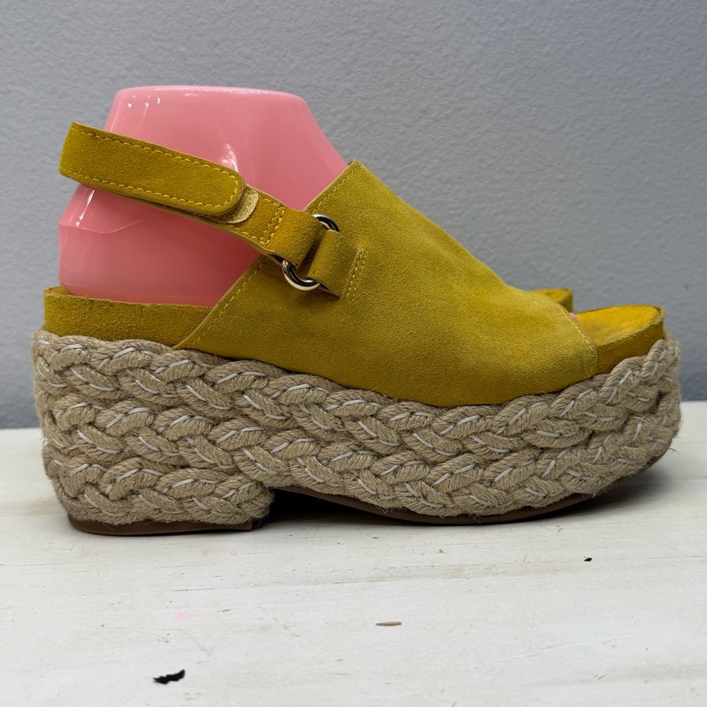 Kelsi Dagger Brooklyn Keys Yellow Suede Espadrille p
platform Sandals Size 8 - Picture 3 of 9